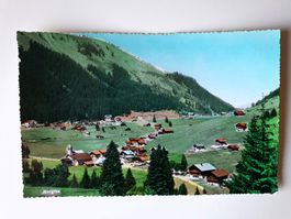 Carte postale colorisée, Morgins, Valais, M. Rouge, 1963