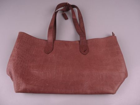 6th Avenue Handtasche aus Leder, Kroko-Optik, guter Zustand.