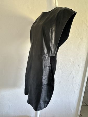 Elegantes echtes Lederkleid, Gr. 38, Kurzarm - Top Zustand!