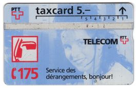 Störungsannahme Tel. 117 (fr) - seltene Geschenk Taxcard