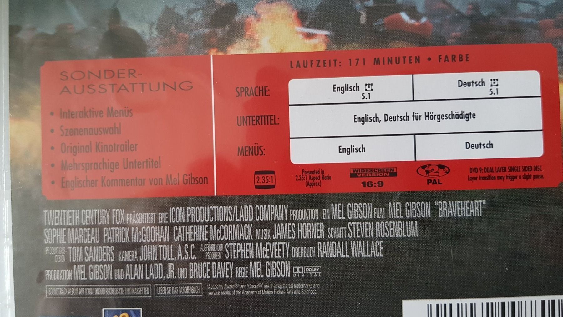 Tutti i DVDs: DVD Braveheart /Mel Gibson – Usato da Oetwil am See venduto da fineli2 1