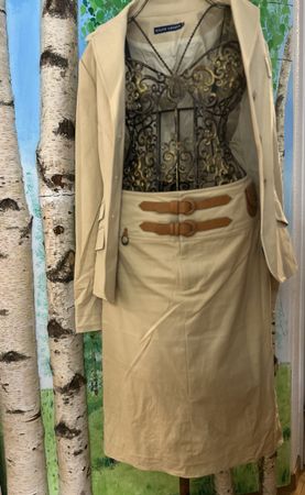 Ralph Lauren Damen Anzug Grösse 12 beige Safari