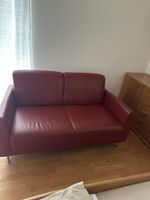 Ledersofa 2-Sitzer rot gebraucht