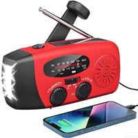 Notfall Kurbelradio Solar LED Taschenlampe SOS 2000mAh