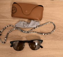 RayBan Clubmaster mit Etui und Brillenkette