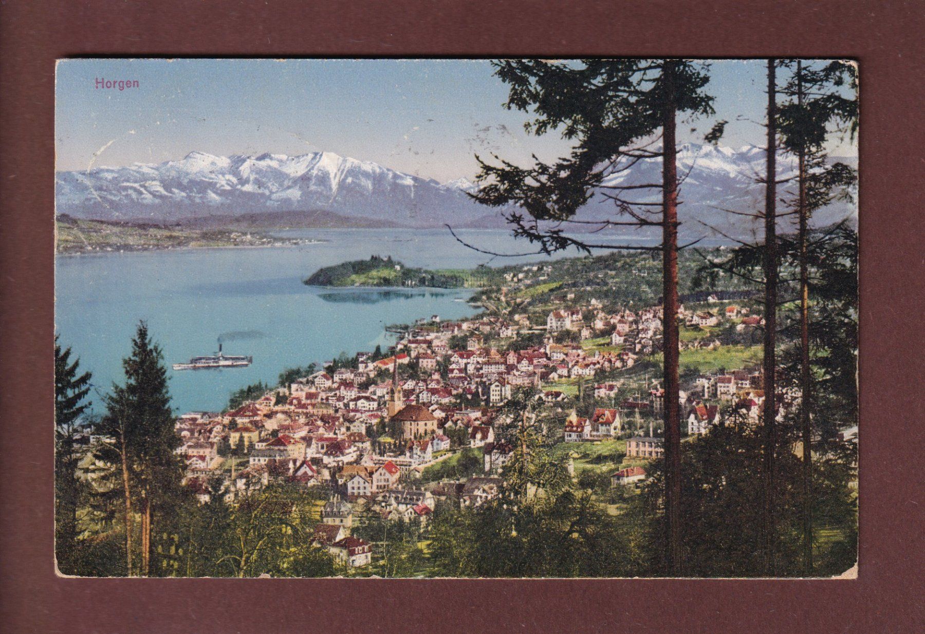 Cartoline postali: HORGEN - 1924 – Usato da Pully venduto da nicecards