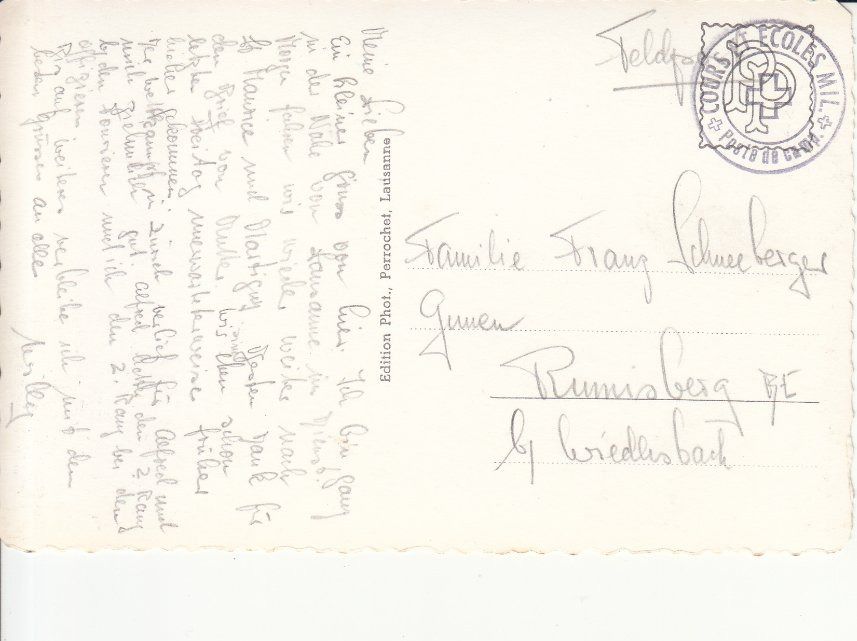 Cartoline postali: Lausanne ca. 1945 – Usato da Bürglen TG venduto da StampGraf 1