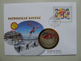 2018 Numisbrief "Patr. des Glaciers" 50 J. Patrouille Suisse