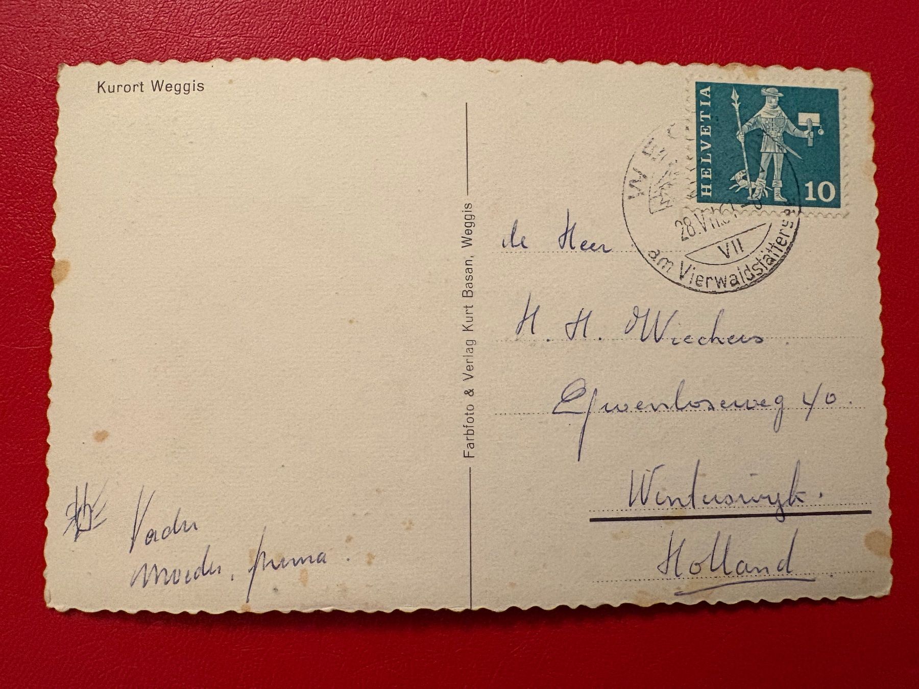 Cartoline postali: ? 1961 ? Kurort Weggis – Usato da St-Légier-Chiésaz venduto da Theo006 1