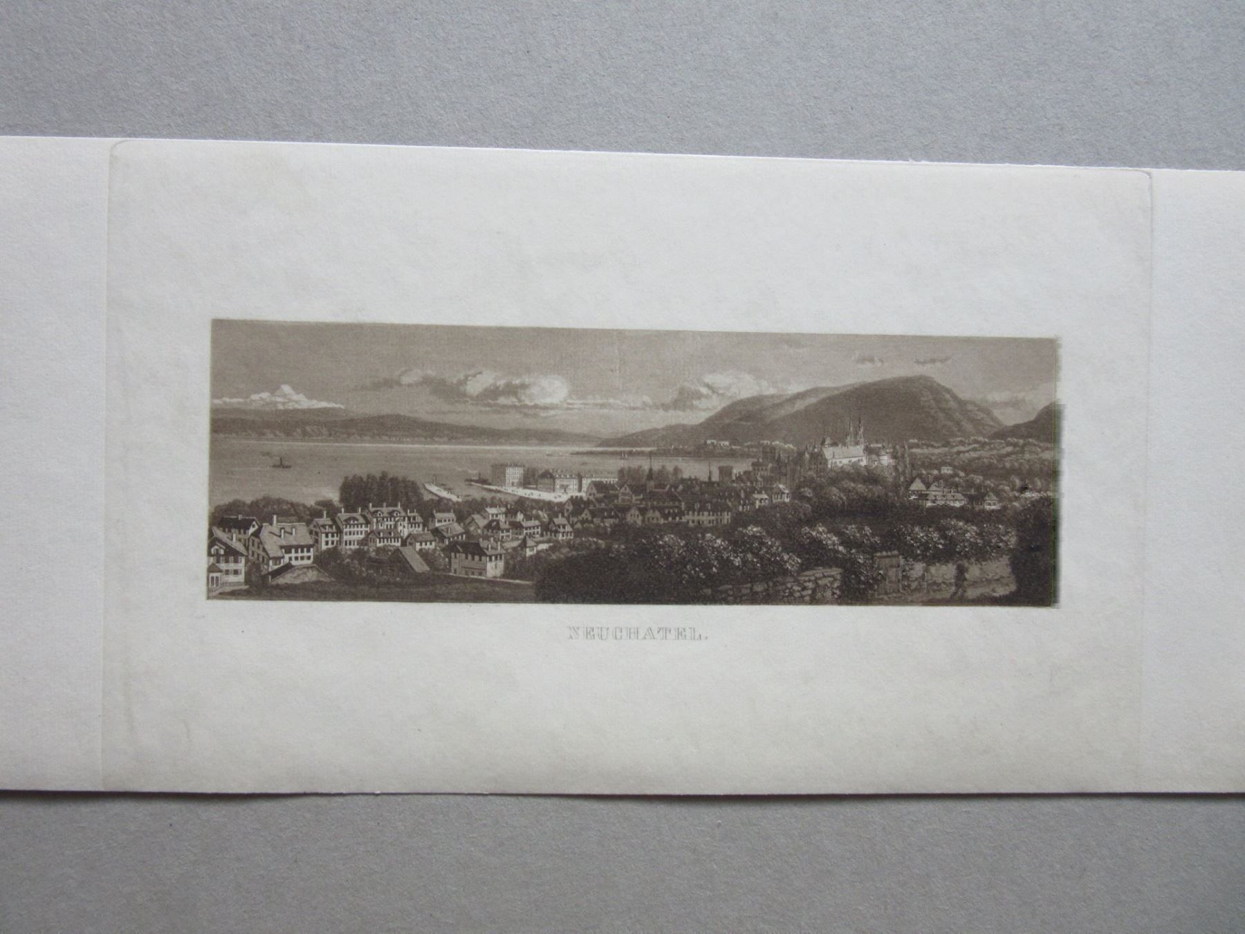 Incisioni: NEUENBURG (AQUATINTA) – Usato da Gersau venduto da grafik-kunst 1