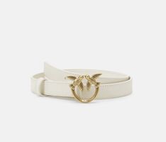 Ceinture Pinko cuir blanc taille S 84cm 2cm largeur