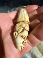 Zahn Anhänger Amulett Afrikanisch VTG