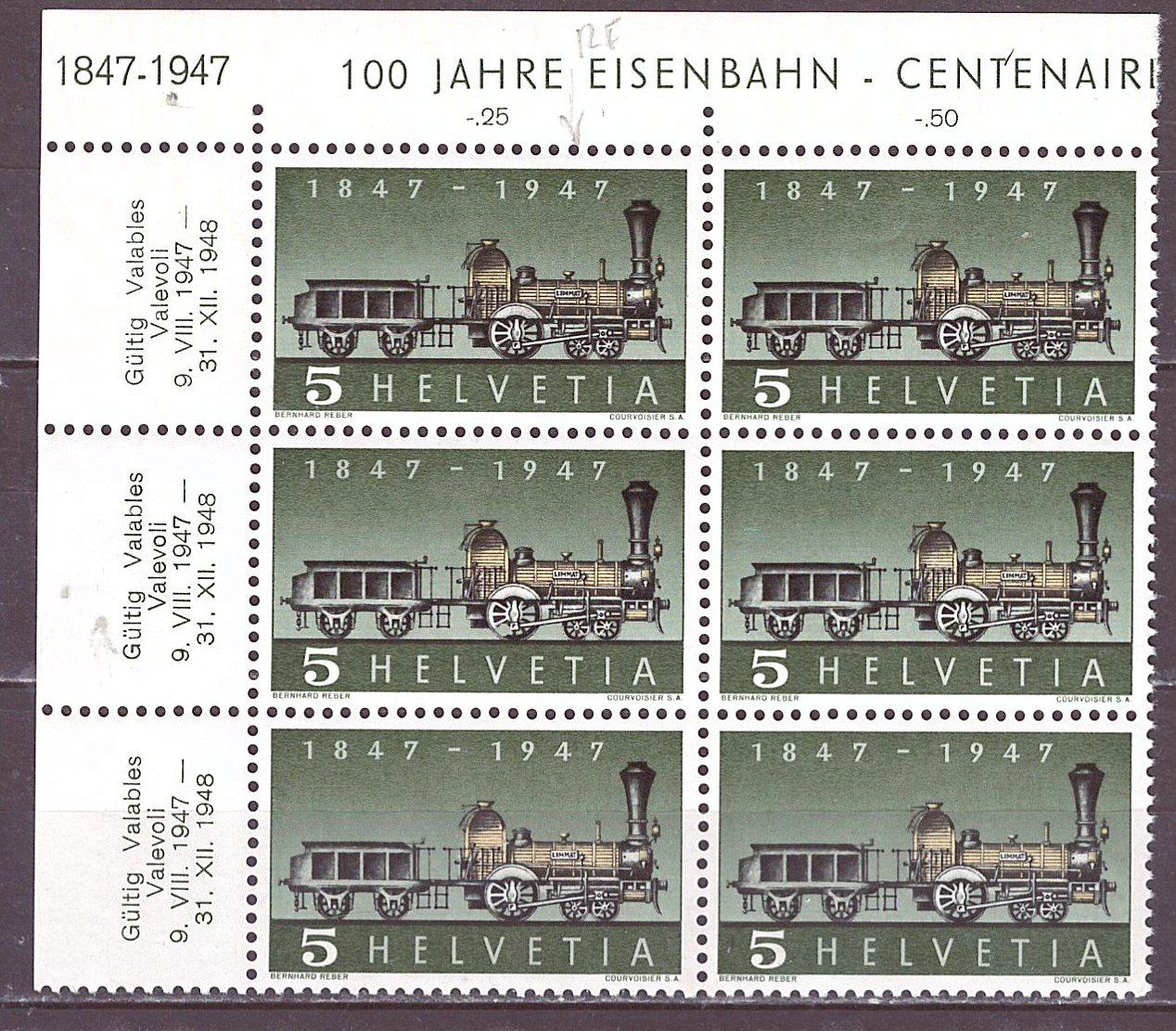 Alle Briefmarken: # 25 --- ABART "FEHLENDE SPEICHE " POSTFRISCH – Neu (gemäss Beschreibung) aus Dübendorf von Piero2 1