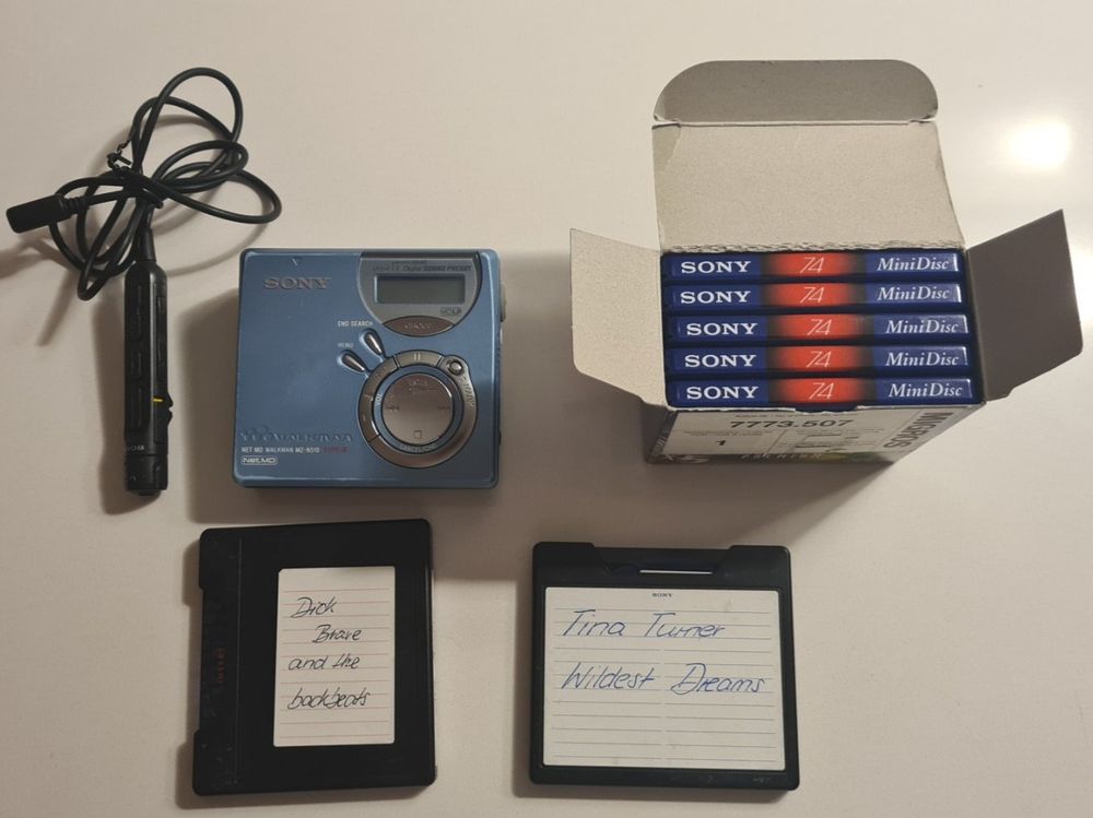 Original SONY Minidisc Walkman/ Player inkl. Minidiscs NEU | Kaufen auf ...