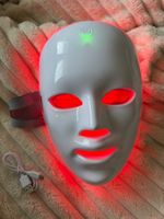 LED Gesichtsmaske Lichttherapie weiss Neu
