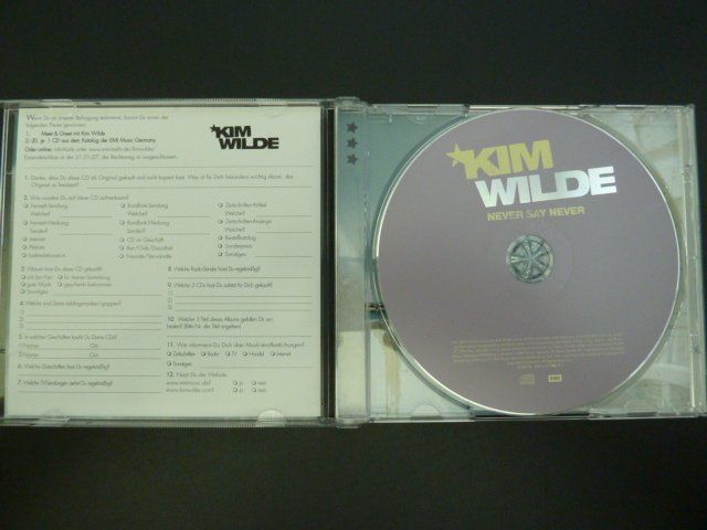 CD: Kim Wilde - Never say never  (vergriffen) – Usato da Au ZH venduto da sikoku 1
