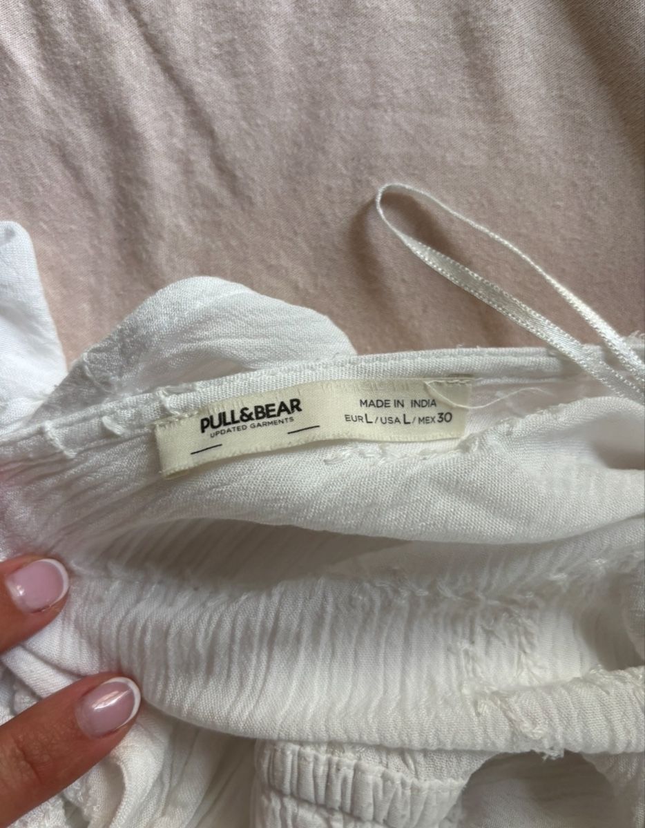 Pull&Bear Vestiti: Robe d'été blanche Pull&Bear style bohème chic – Nuovo (secondo la descrizione) da Vevey venduto da lau_c6mw 2