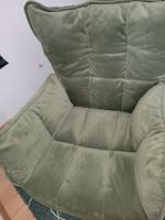 Gemütlicher Sessel Veloursstoff Grün
