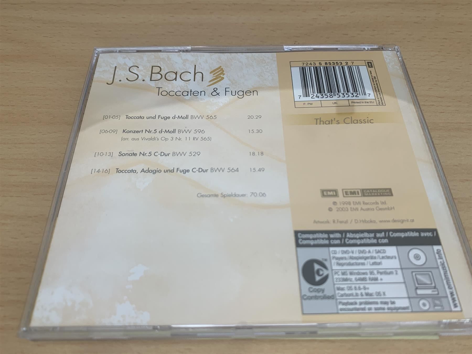 CD: Bach - Toccaten & Fugen - Peter Hurford – Usato da Rikon im Tösstal venduto da Alpenmutz 1