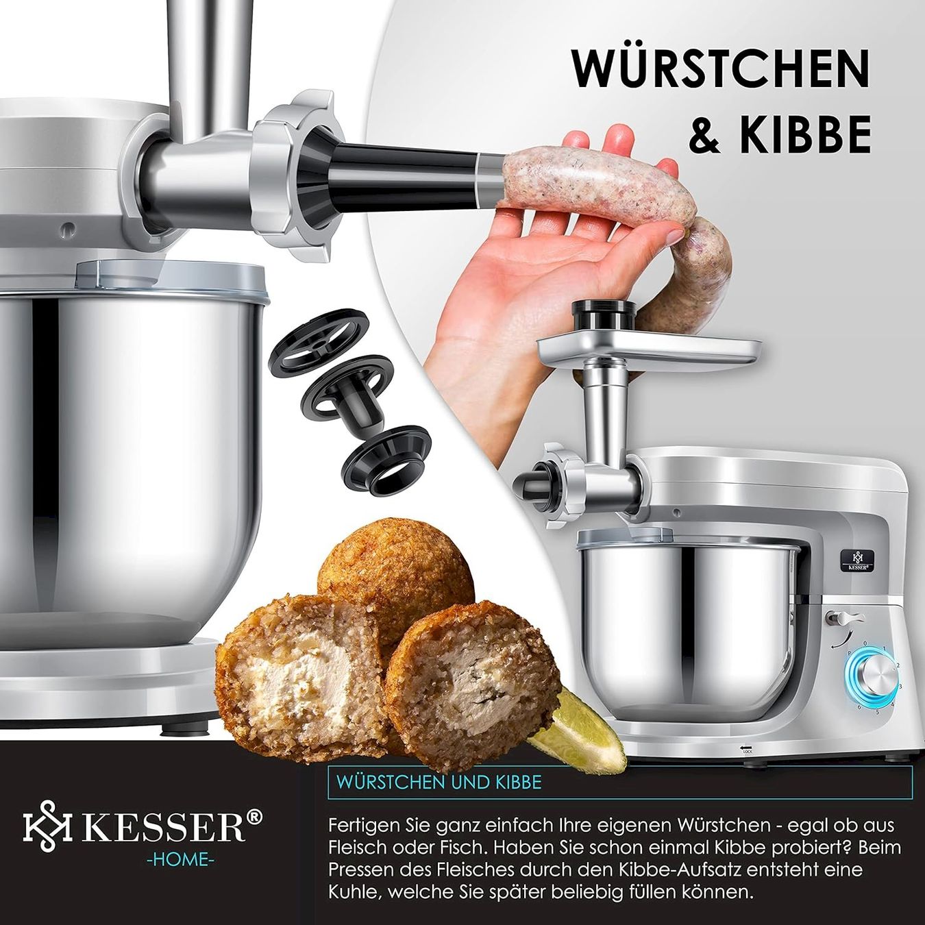 Kenwood Elettrodomestici da cucina: KESSER 3in1 Küchenmaschine Silber – Nuovo e nell'imballaggio originale da Bottighofen venduto da zaap 5