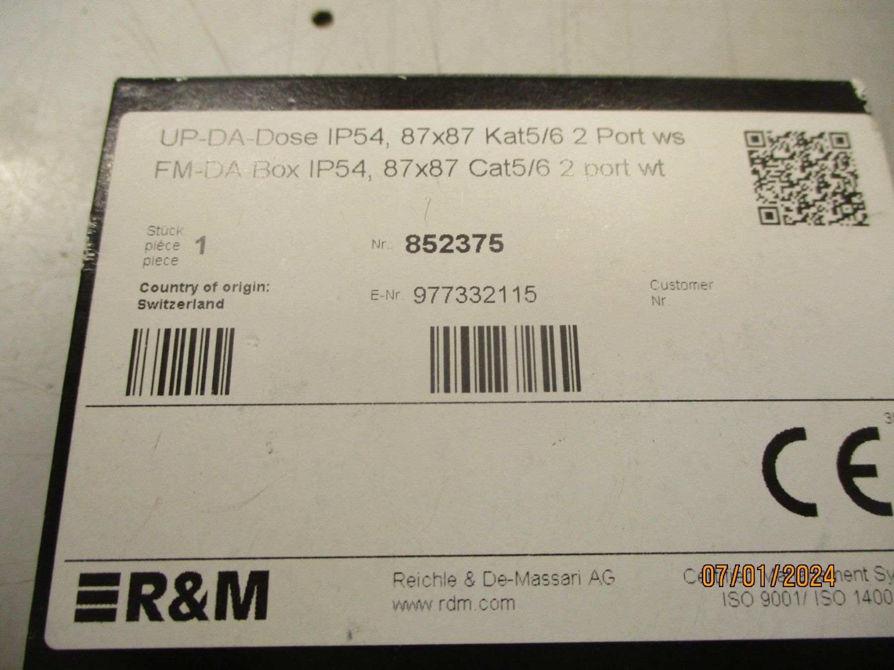 Stecker: R+M UP DA DOSE IP 54 NEU NEU – Neu und originalverpackt aus Langnau i. E. von Superseven69 1