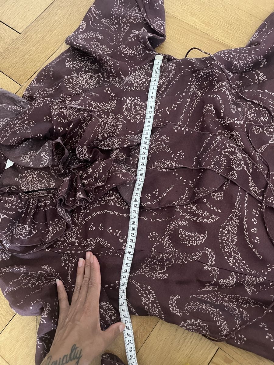 Vestiti: H&M Kleid, Grösse XS, bordeaux mit Muster – Nuovo (secondo la descrizione) da Olten venduto da sae_82z2 3