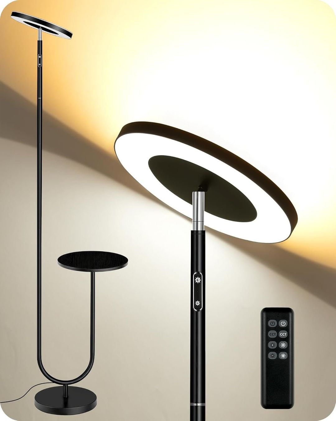Lampade: Dimmbare LED Stehlampe mit Ablage – Nuovo e nell'imballaggio originale da Gränichen venduto da omniadeals 8
