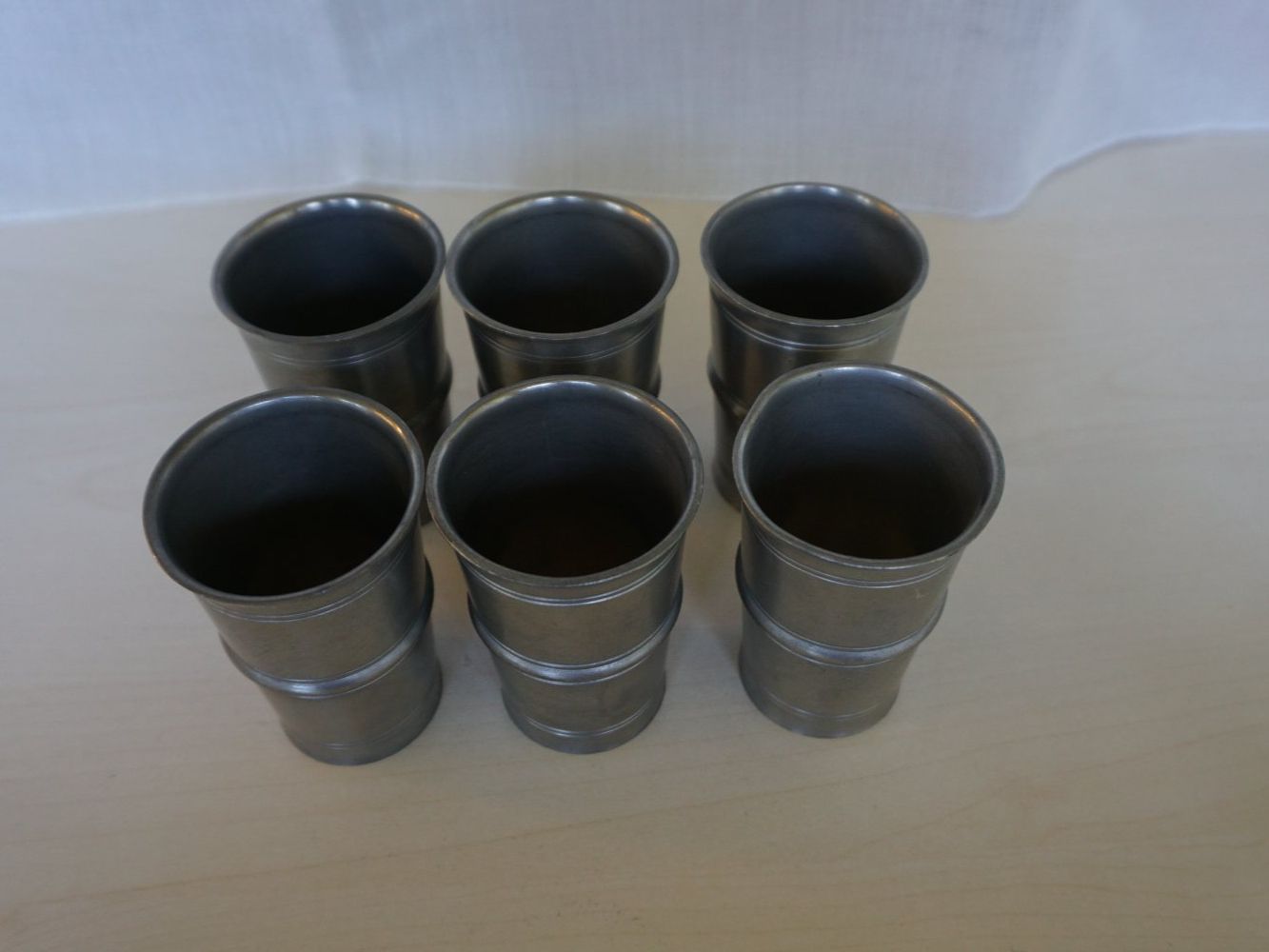 Bicchieri: Zinnbecher 6er Set gross – Nuovo (secondo la descrizione) da Giswil venduto da sowo60 1
