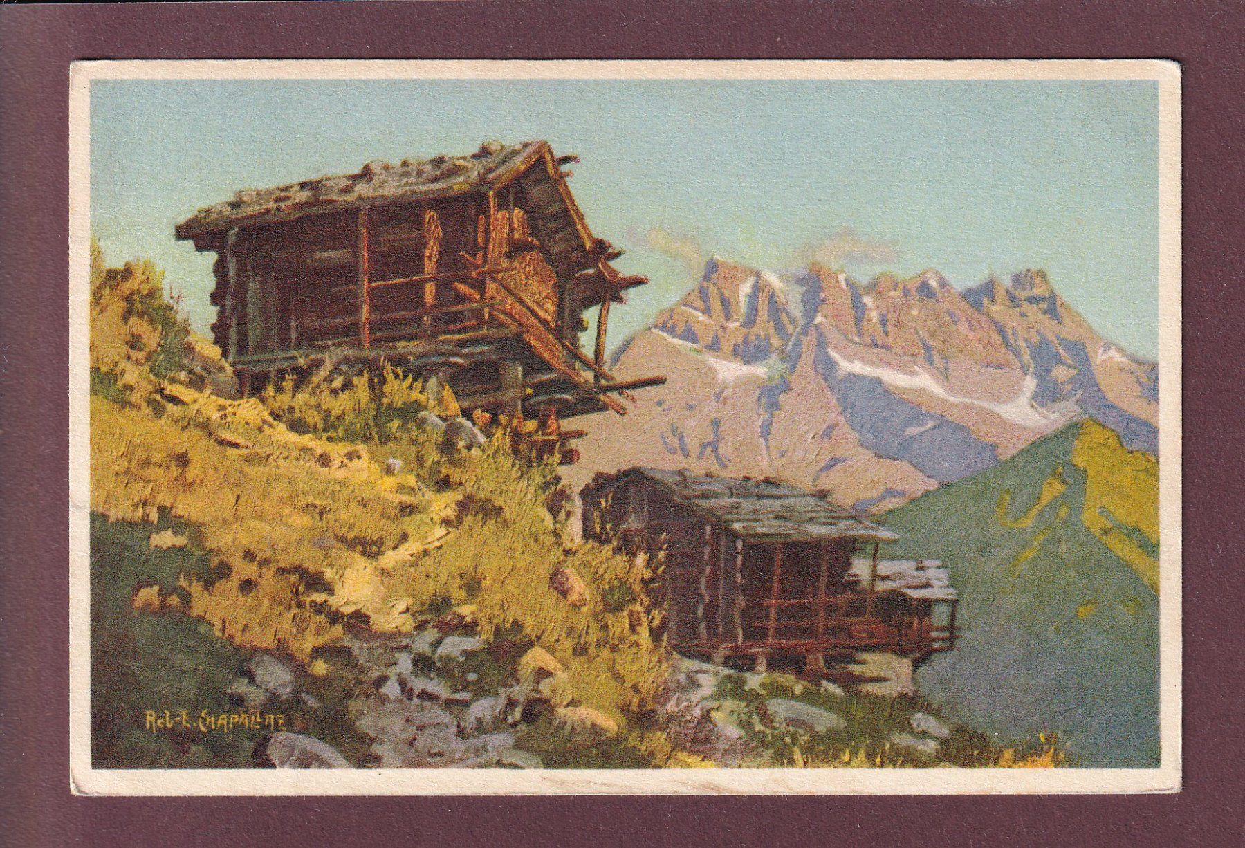 Cartoline postali: Sur CHAMPERY - Dents du Midi - Chapallaz – Usato da Pully venduto da nicecards