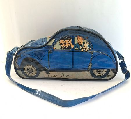 Tintin Reporter Reisetasche im Auto-Design, Vintage! Selten