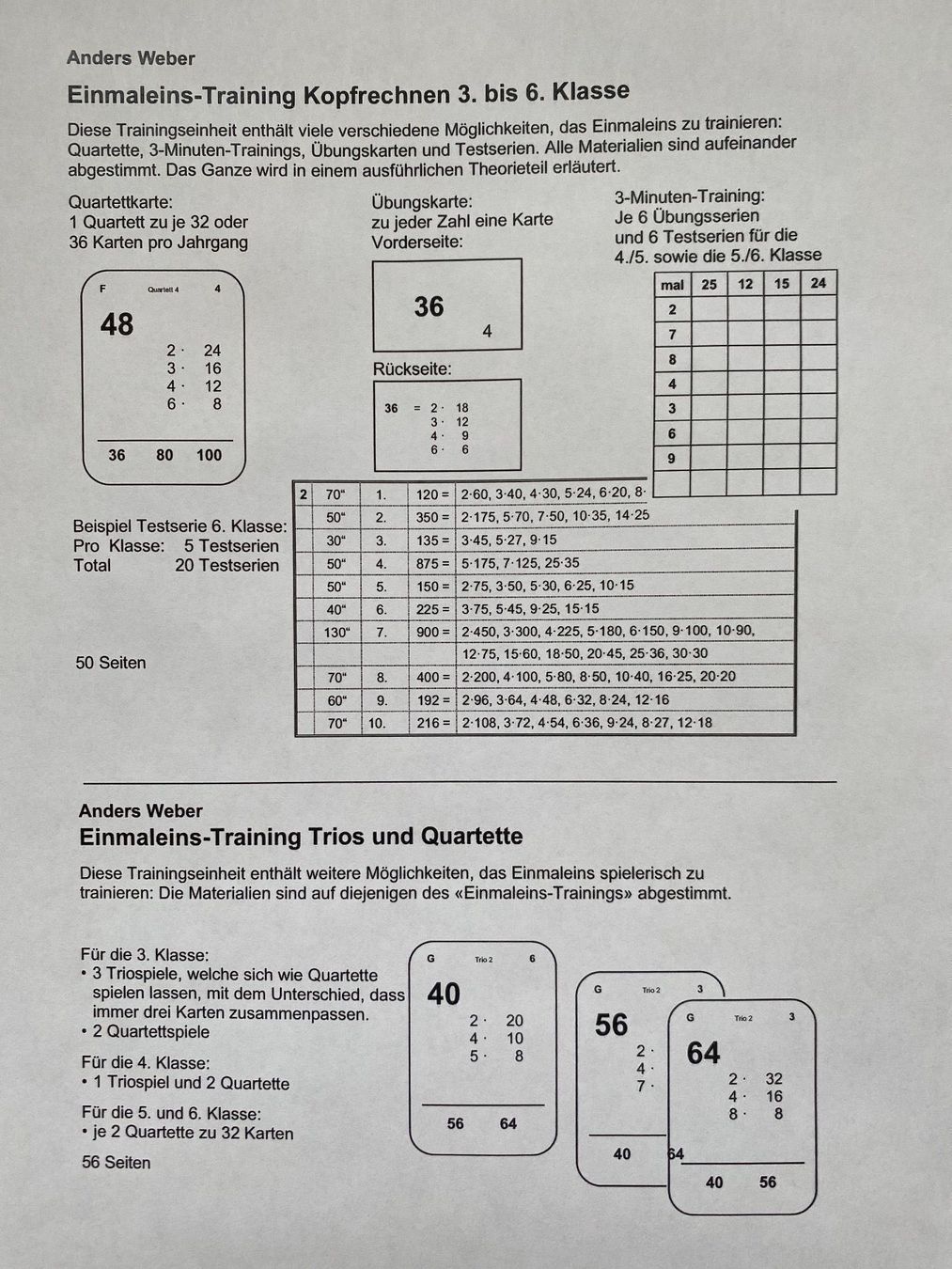Livres: 1x1-Training 3.-6. Klasse – Neuf avec emballage d'origine à Thalwil par tinoma 7