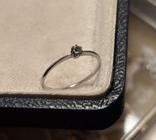 Kleiner Feiner Silberring mit kleinem Stein 💎 Gr. 47 