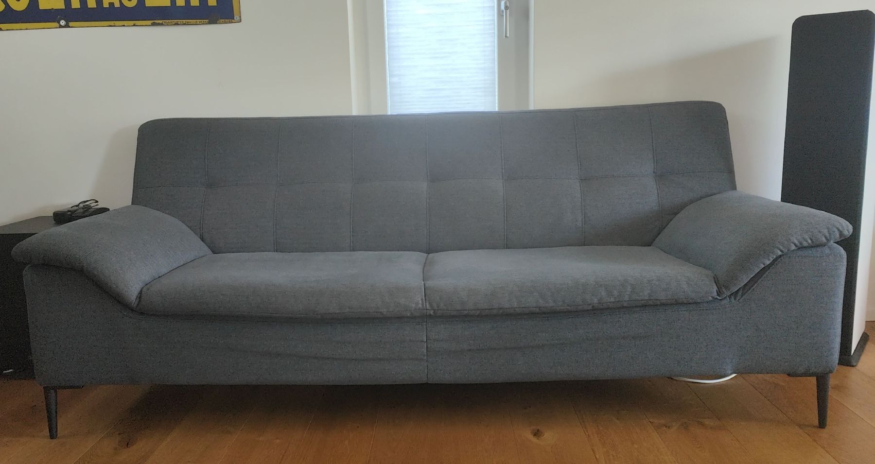 Micasa Sofas: Sofa, grauer Stoff, 200 cm lang – Gebraucht aus Auw von Kleenmex