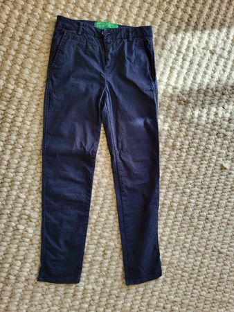 Dunkelblaue Stoffhose von Benetton