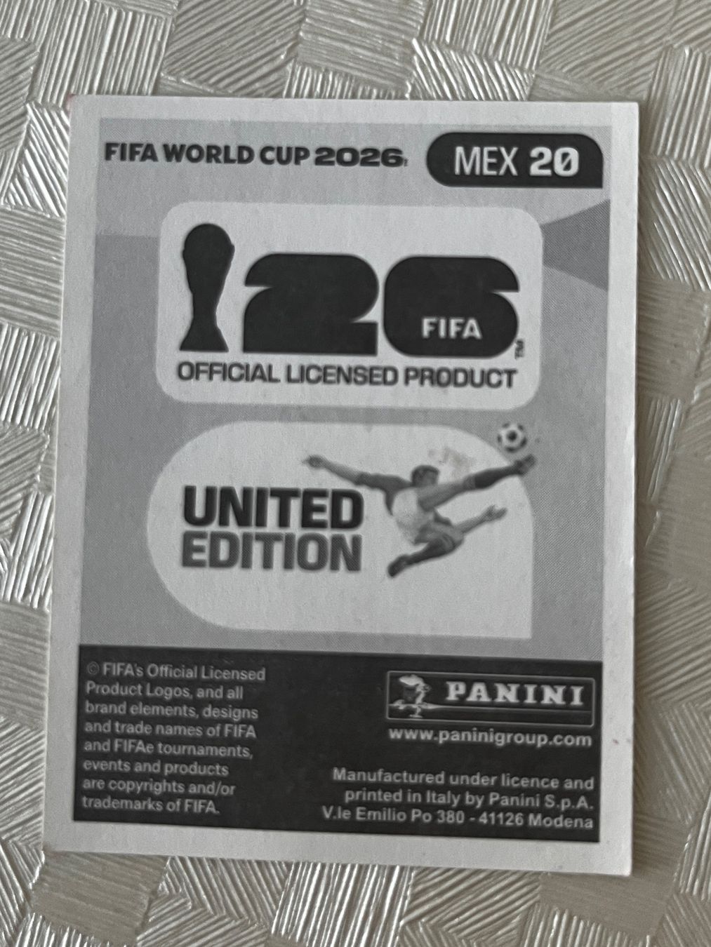 Panini Carte collezionabili: Panini Fifa Word Cup 2026 MEX 20 – Usato da Winterthur venduto da Numero1 1