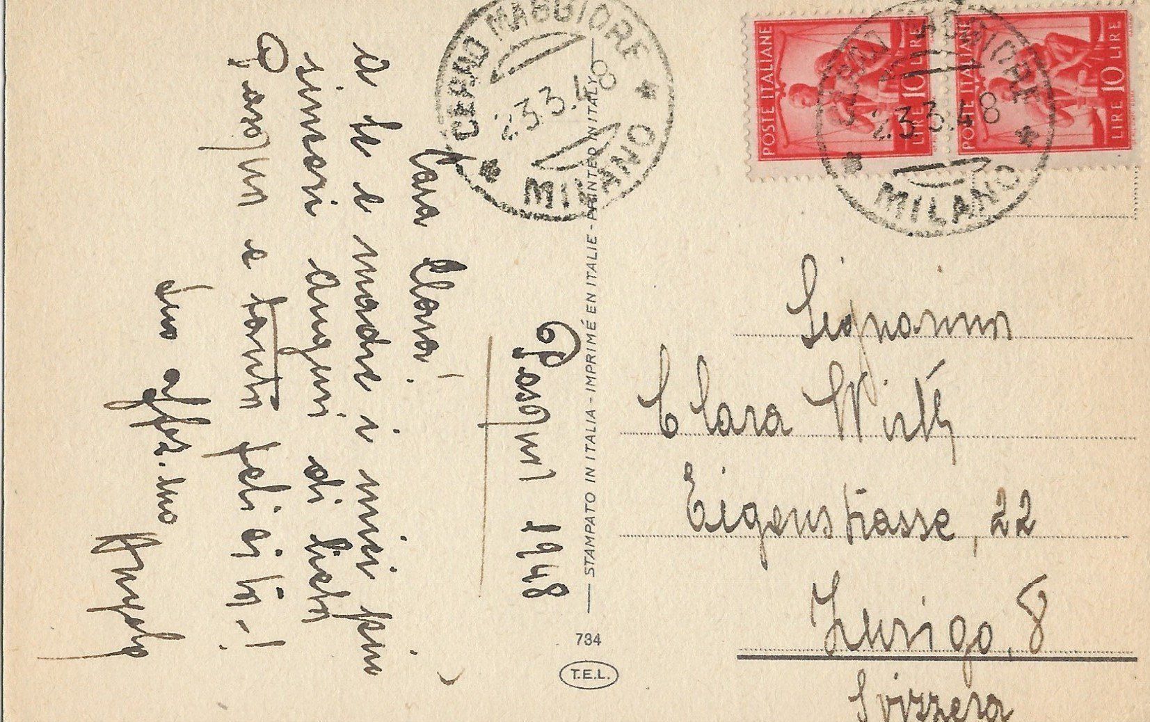 Cartoline postali: Ostern,Liebespaar,Schafhirt,1948 – Usato da Frauenfeld venduto da Merk52 1