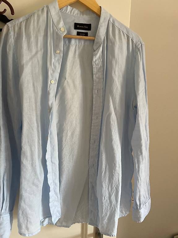 Hemden: Hemd Massimo Dutti 100% Linen hell blau Größe M – Gebraucht aus Zürich von sok_p7zx