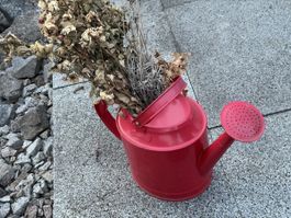 Giesskanne rot Garten Dekoration