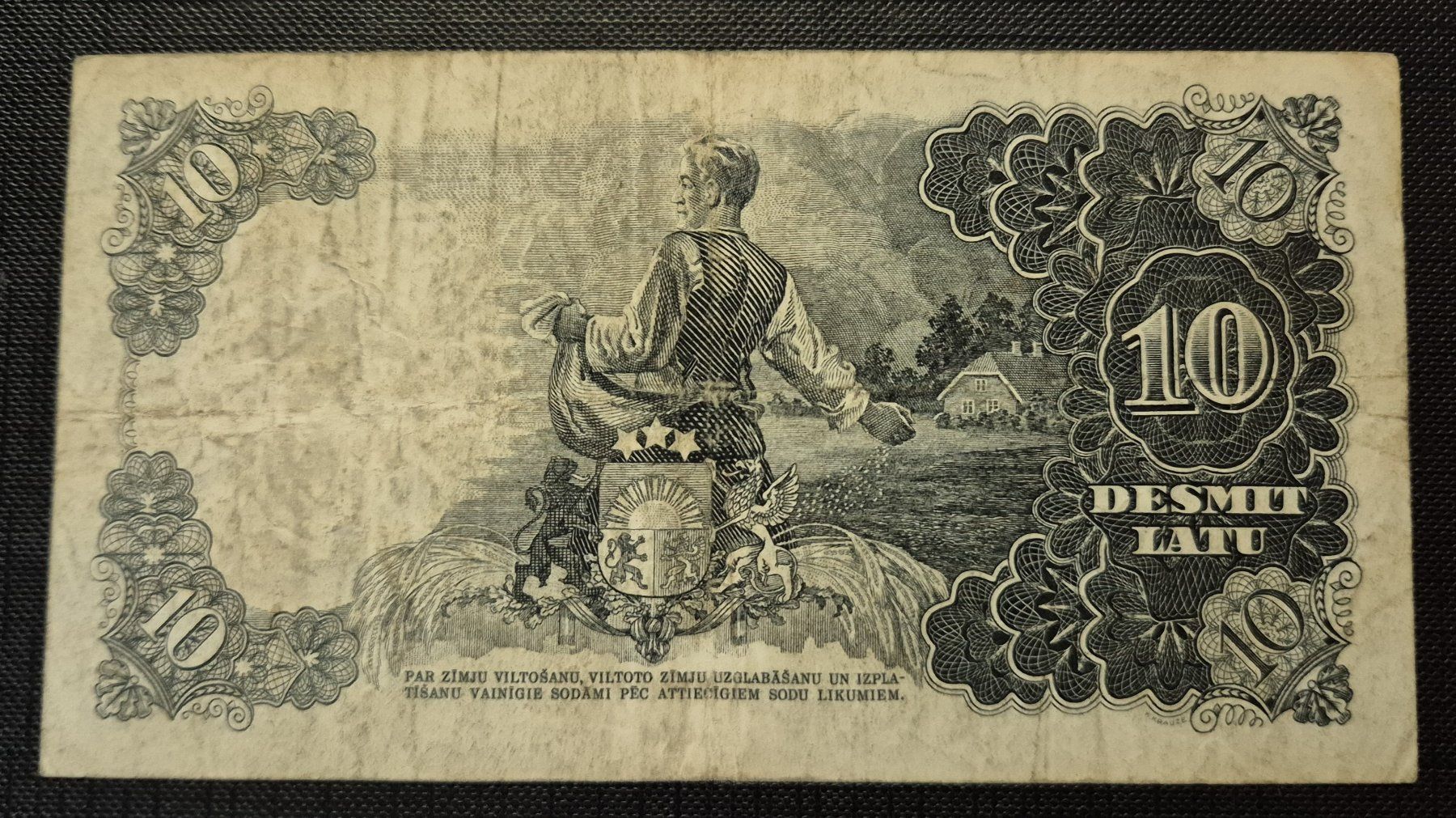 Billets de banque: 10 Latu LETTLAND 1938 – D'occasion à Zürich par brinkosos 1