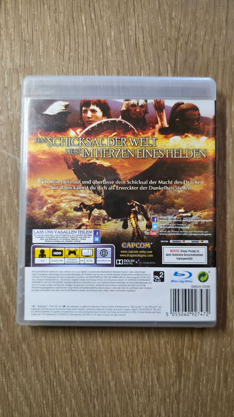 Capcom Giochi: PS3, Game, PlayStation, Capcom Dragon's Dogma, OVP – Usato da Sirnach venduto da TheMrFreeman 1
