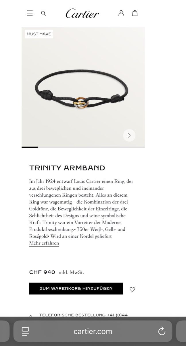 Cartier Armbänder & -reifen: Cartier Trinity Armband – Neu (gemäss Beschreibung) aus Basel von konan 4