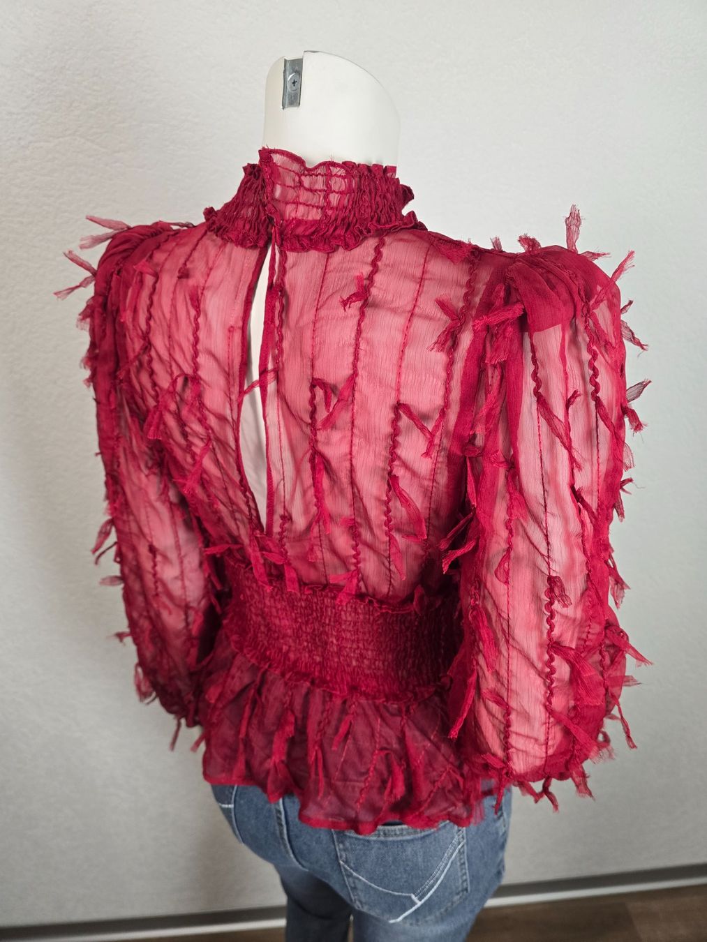 Zara Chemisiers: Blouse rouge texturée ZARA T-S – D'occasion à Les Verrières par kitel79 7