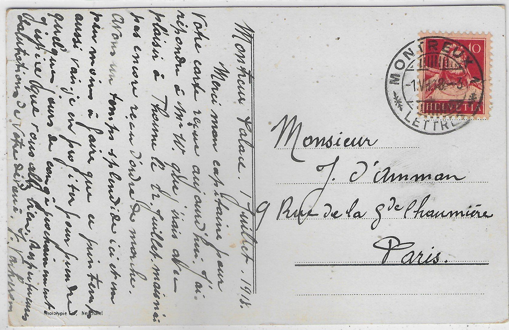 Cartoline postali: Montreux et Dents du Midi - Litho – Usato da Ettingen venduto da Kartenplanet 1