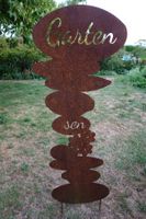 Gartendekoration Steinmandala Rost massiv gross