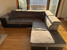 Bettsofa Conforama grau Ecksofa gebraucht Zustand gut