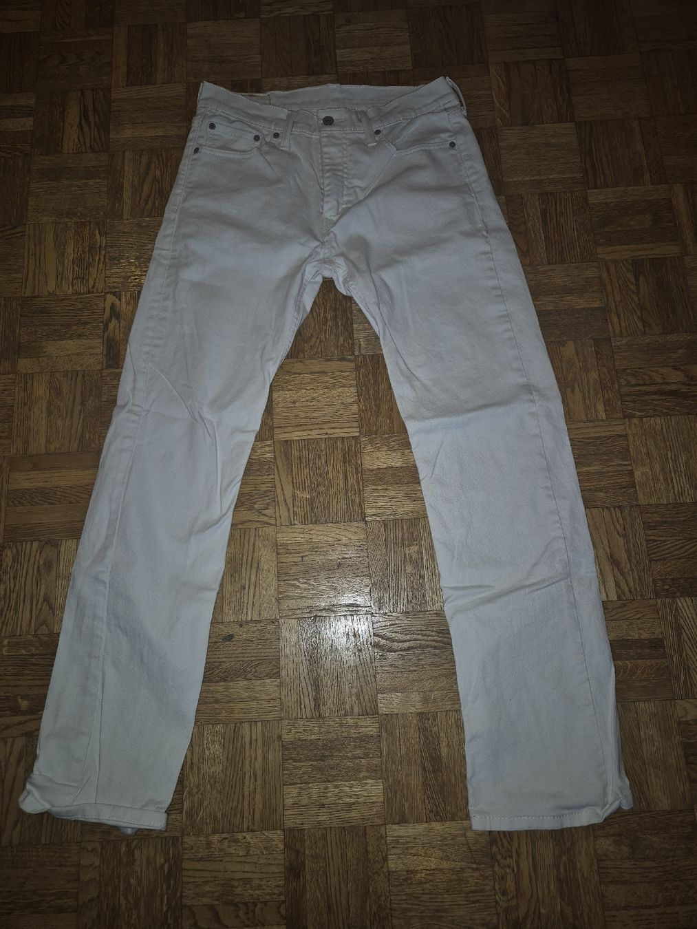 Levi's Jeans: Levi's 513, Taille 31/32, Blanc  clair, comme neuf! – Usato da Genève venduto da caps1207