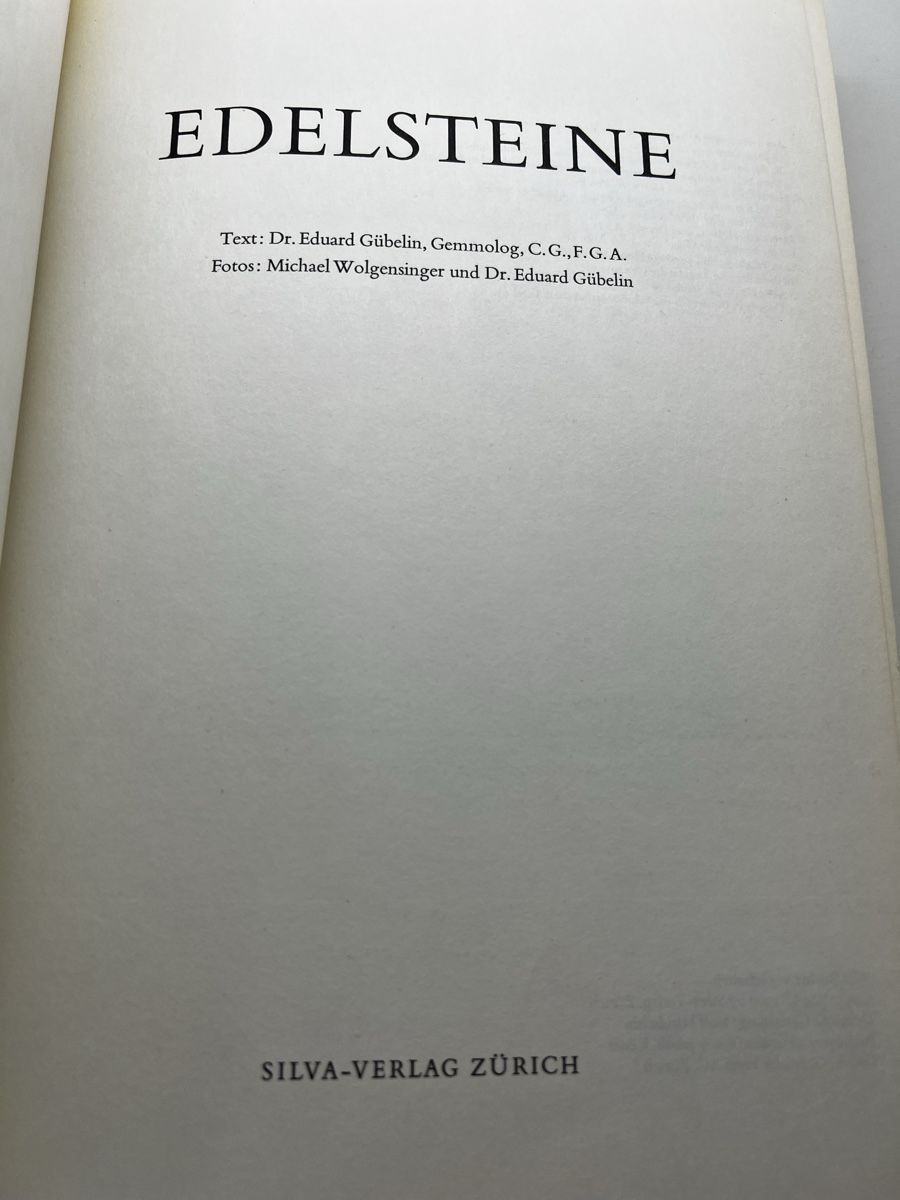 Libri: Edelsteine von Dr. Eduard Gübelin – Usato da Wettingen venduto da NickInc 2