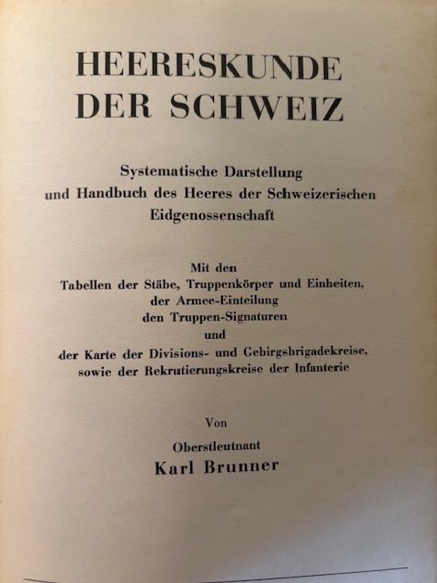 Libri: Buch: Heereskunde der Schweiz 1938 – Usato da Seon venduto da retep012 1