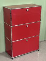 USM Haller Highboard rubinrot.
