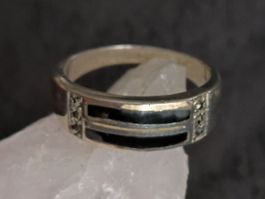 Ring Silber 925 mit schwarz